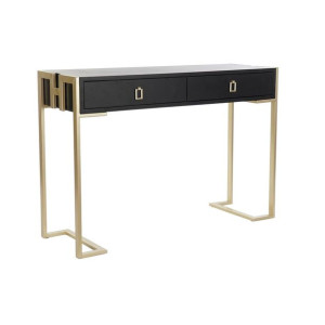 Konsola DKD Home Decor Czarny Złoty Metal Drewno (110 x 35 x 76 cm)