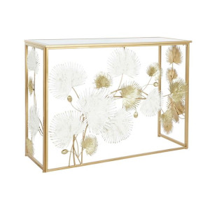 Konsola DKD Home Decor 108 x 37 x 80 cm Lustro Złoty Metal Biały