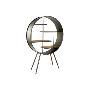 Regał DKD Home Decor Brązowy Metal Drewno (12 x 34 x 172 cm)