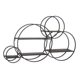 Regał 84 x 13 x 54 cm Czarny Metal DMF