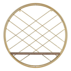 Półki Naturalny Złoty Metal Drewno 43 x 13 x 43 cm