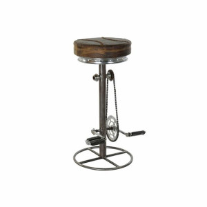 Taboret DKD Home Decor Brązowy Skórzany Metal (44 x 41 x 82 cm)