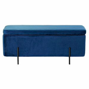 Taboret DKD Home Decor   108 x 46 x 45 cm Czarny Niebieski Metal