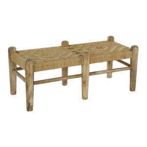 Taboret DKD Home Decor 102 x 47 x 41 cm Rattan Drewno mango