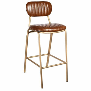 Taboret 44 x 51 x 100 cm Złoty Metal Brązowy Poliuretan
