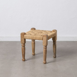 Taboret Drewno 40 x 40 x 40 cm Naturalne Włókno