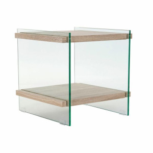 Stolik Nocny DKD Home Decor Szkło Drewno MDF (50 x 50 x 49 cm)