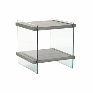 Stolik Nocny DKD Home Decor Szkło MDF szkło hartowane (50 x 50 x 49 cm)