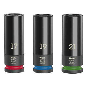Zestaw kluczy nasadowych 1/2'' (17, 19, 21 mm); 05004595001 WERA