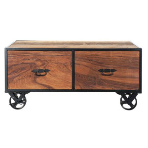 Stolik DKD Home Decor Drewno Metal Wykończenie antyczne (100 x 60 x 45 cm)