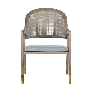 Krzesło DKD Home Decor Jodła Poliester Jasnoszary (59 x 55 x 88 cm)