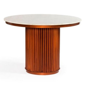 Stoły do Jadalni DKD Home Decor Metal Marmur (110 x 110 x 76 cm)