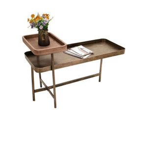 Stolik DKD Home Decor 100 x 45 x 63 cm Metal Aluminium Drewno MDF