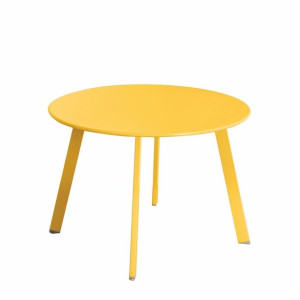 Stolik Marzia 60 x 60 x 42 cm Stal Musztarda