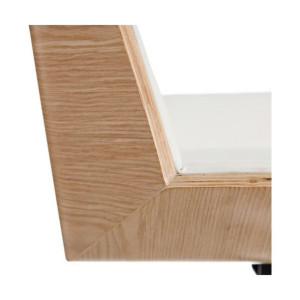 Fotel 65 x 66 x 108,5 cm Naturalny Biały
