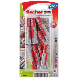 Wkładki Fischer DuoPower 534995 Ø 10 x 50 mm Nylon (8 Sztuk)