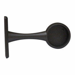 Uchwyt drążka do szafy Stor Planet Czarny Ø 1,9 cm Satynowe (2 Sztuk)