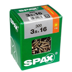 Pudełko śrubek SPAX Yellox Drewno Płaska głowa 75 Części (5 x 50 mm)