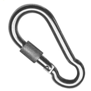 Karabinek EDM Srebrzysty Cynk Strażak (9 x 0,9 cm)