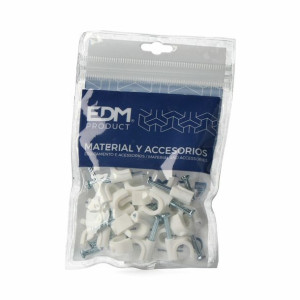 Zszywki EDM 2 x 1,5 mm Biały Przewody 20 Sztuk