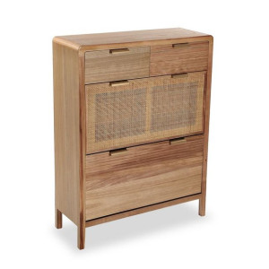 Szafka na Buty Rattan Drewno MDF (30 x 107 x 80 cm)