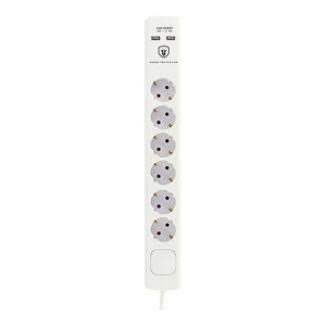 Przedłużacz 6 Wejść z Przełącznikiem TM Electron 230 V