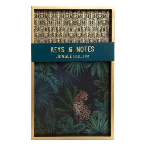 Szafa na klucze DKD Home Decor 8424001602094 25 x 4,5 x 40 cm Czarny Złoty