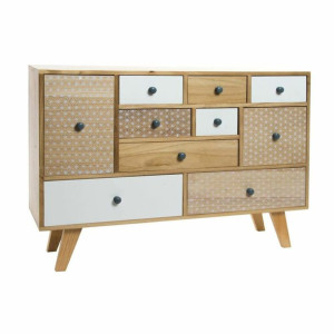 Kredens DKD Home Decor Naturalny Drewno Biały (95,5 x 26 x 67,5 cm)