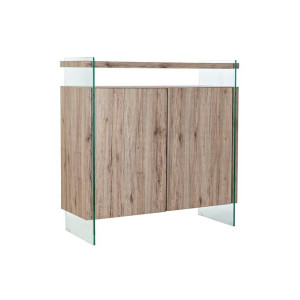 Kredens DKD Home Decor Naturalny MDF szkło hartowane (120 x 44 x 120 cm)