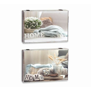 Narzuta DKD Home Decor Home Licznik 46,5 x 6 x 31,5 cm 2 Sztuk Drewno MDF