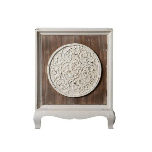 Szafa NATURE 79 x 40 x 96 cm Naturalny Biały Drewno świerkowe Drewno MDF