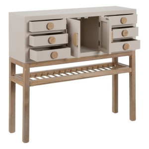 Kredens MIZUCHI 95 x 26 x 88,5 cm Drewno Taupe DMF