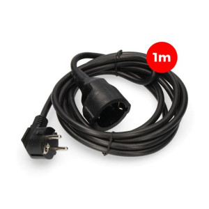 Przedłużacz EDM 3 x 1,5 mm Czarny 1 m