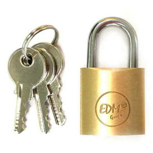 Zamek na klucz EDM Mosiądz Normalny (2,5 x 1,5 cm)