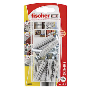 Wtyki i wkręty Fischer Wtyki i wkręty 10 Sztuk (8 x 40 mm)