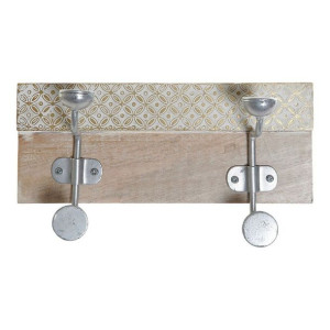 Wieszak ścienny DKD Home Decor Metal Drewno mango (30 x 10 x 15.5 cm)