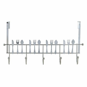 Wieszak na drzwi DKD Home Decor 34 x 17 x 9 cm Srebrzysty Metal