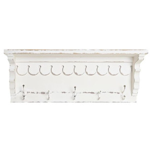 Wieszak ścienny DKD Home Decor Jodła Metal Romantyczny (80 x 18 x 30 cm)
