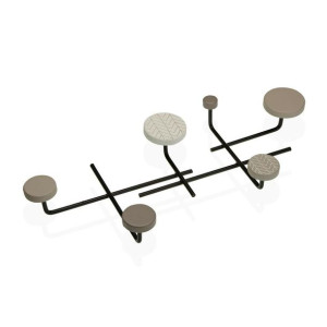 Wieszak ścienny Versa Metal Drewno (23 x 6,5 x 50 cm)