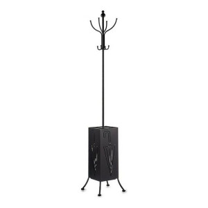 Wieszak na ubrania Stojak na parasole Czarny Metal (34 x 188 x 34 cm)