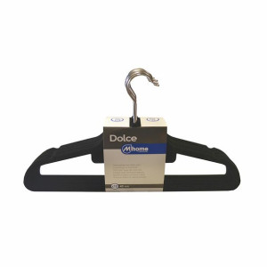 Wieszaki Mondex Czarny Plastikowy Aksamit 10 Sztuk (42 cm)
