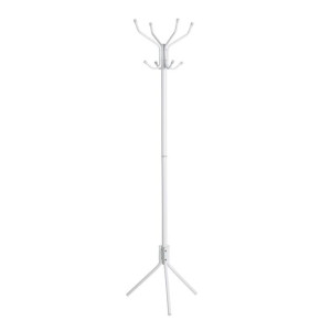 Stojan na klobúky 45 x 45 x 172 cm Metal Biały