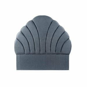 Zagłówek do łóżka DKD Home Decor Niebieski Poliester Drewno MDF