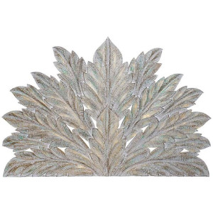 Zagłówek do łóżka DKD Home Decor Biały Złoty Drewno MDF (183 x 3 x 121 cm)