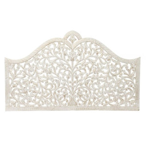 Zagłówek do łóżka DKD Home Decor Złoty MDF Biały (152 x 3 x 91 cm)