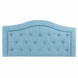Zagłówek do łóżka DKD Home Decor Niebieski Drewno Poliester
