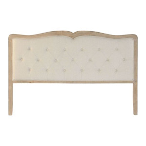 Zagłówek do łóżka DKD Home Decor Beżowy Poliester Dub (180 x 10 x 120 cm)