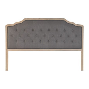 Zagłówek do łóżka DKD Home Decor Poliester Ciemny szary Dub