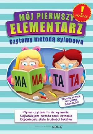 Mój pierwszy elementarz czytanie sylabowe Greg
