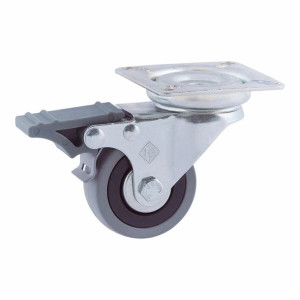 Rueda Afo CR07181 Z hamulcami Płyta mocująca Ø 50 mm Guma kauczukowa